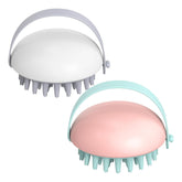 Homestic Hair Massager Shampoo Brush | Soft Silicone Bristles | Shampoo Brush for Hair Washing | Massager Brush For Dandruff | XJPNKU-XJWTEU | Pink & White